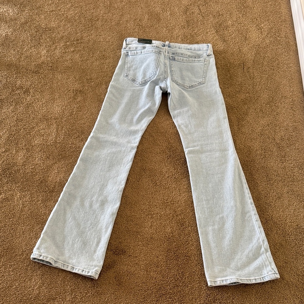 NWT Wild Fable Light Blue Exposed Button Flare Jeans Size 0 - Picture 5 of 7